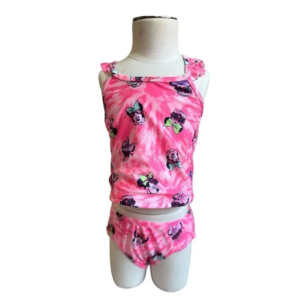 Baby Girls Jumping Beans x Disney Minnie Mouse Tie Dye Tankini Swimsuit  Sz 18 m